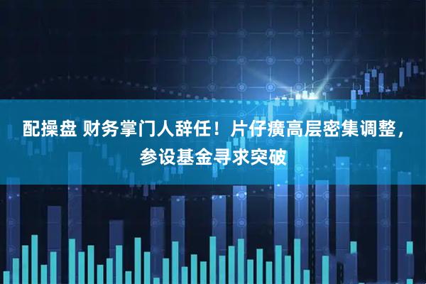 配操盘 财务掌门人辞任！片仔癀高层密集调整，参设基金寻求突破