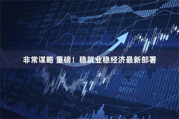 非常谋略 重磅！稳就业稳经济最新部署